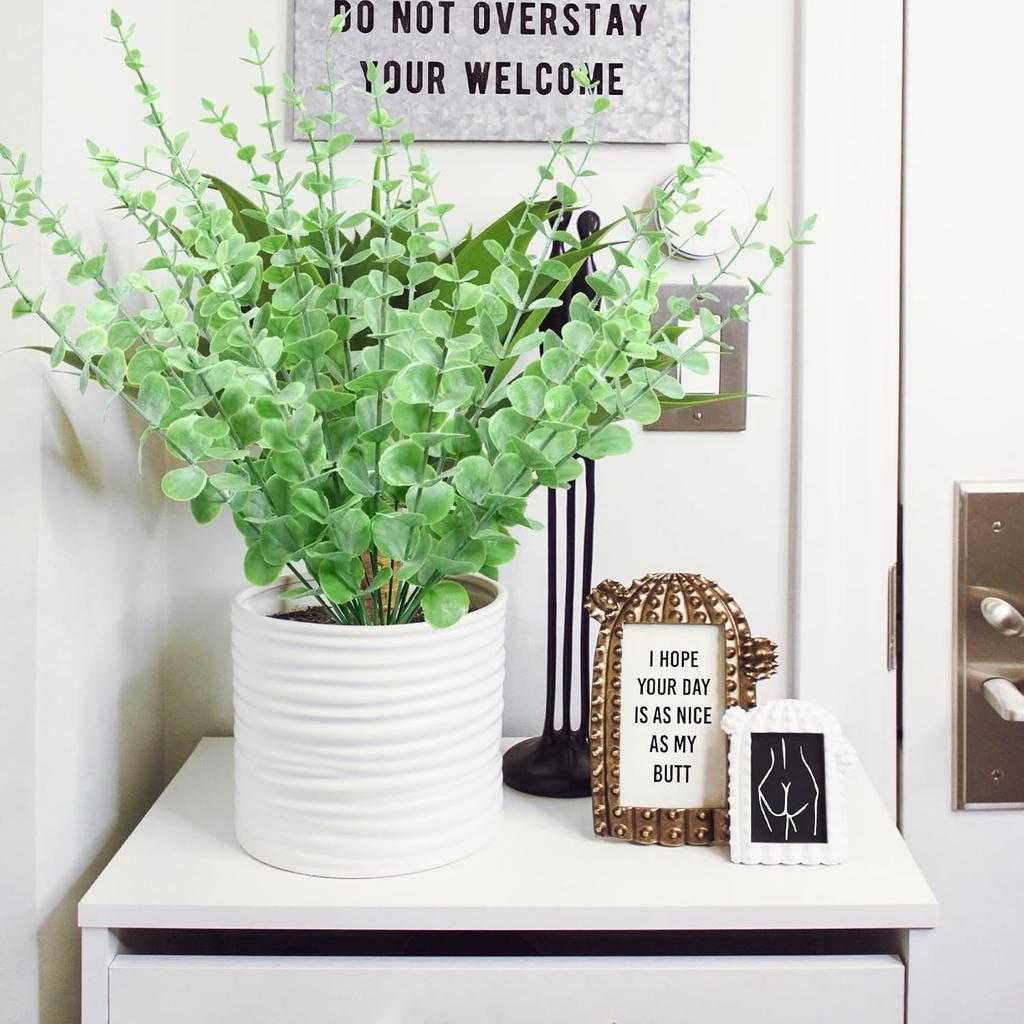 10PCS DIY Artificial Eucalyptus Wall Hanging Decor Greenery Boho Home Decorations Farmhouse Rustic Plants for Wedding
