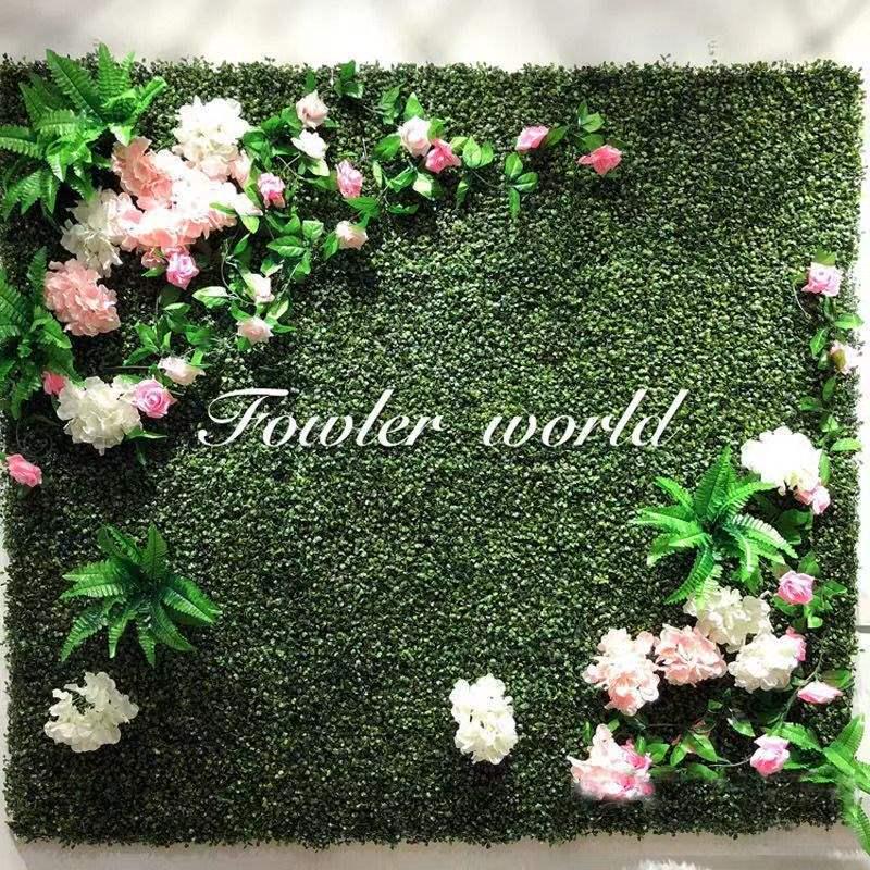 Artificial Green Wall with Roses for Indoor/Outdoor Decor