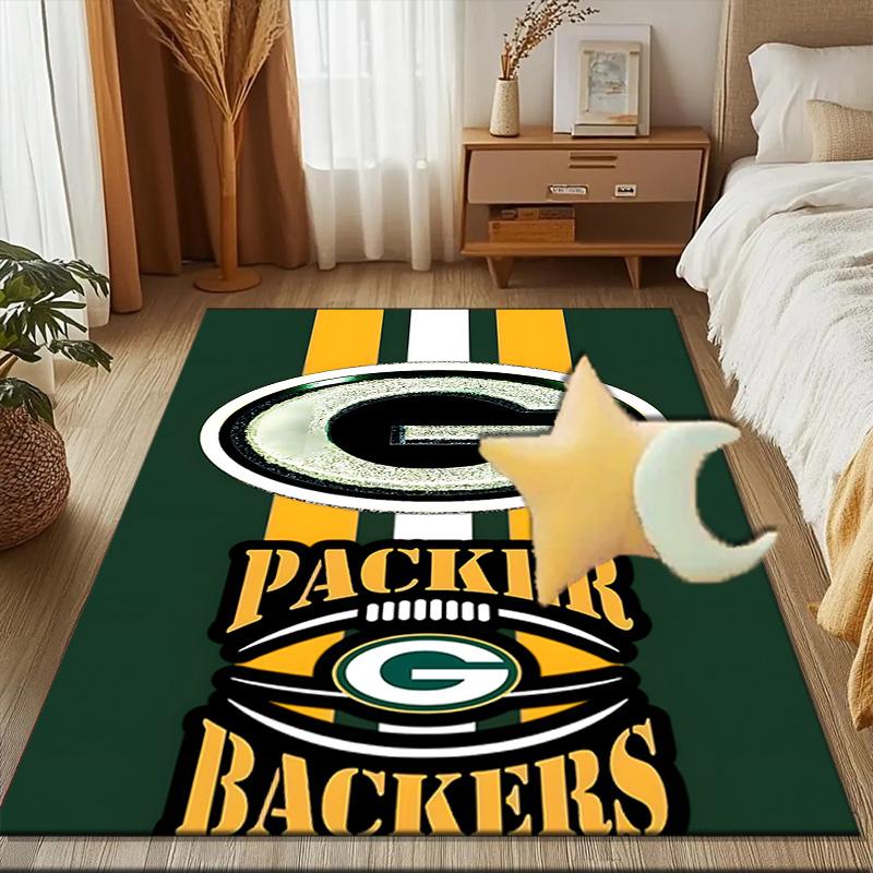 Green Bay Packers Pride Rug Game Carpet, Floor Mat for Bedroom Living Room Entryway Rug, Home Decor Idea Gift for Christmas birthday