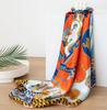 100% mulberry silk silk scarf women's  spring and summer double-sided printed silk scarf shawl