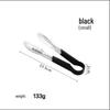 WuTuo 304 Stainless Steel Food Tongs, 14-inch (Black, 4-pack)
