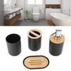 4Pcs Bathroom Accessory Set Bamboo Waterproof   Gift Toothbrush Cup for Home Hotel