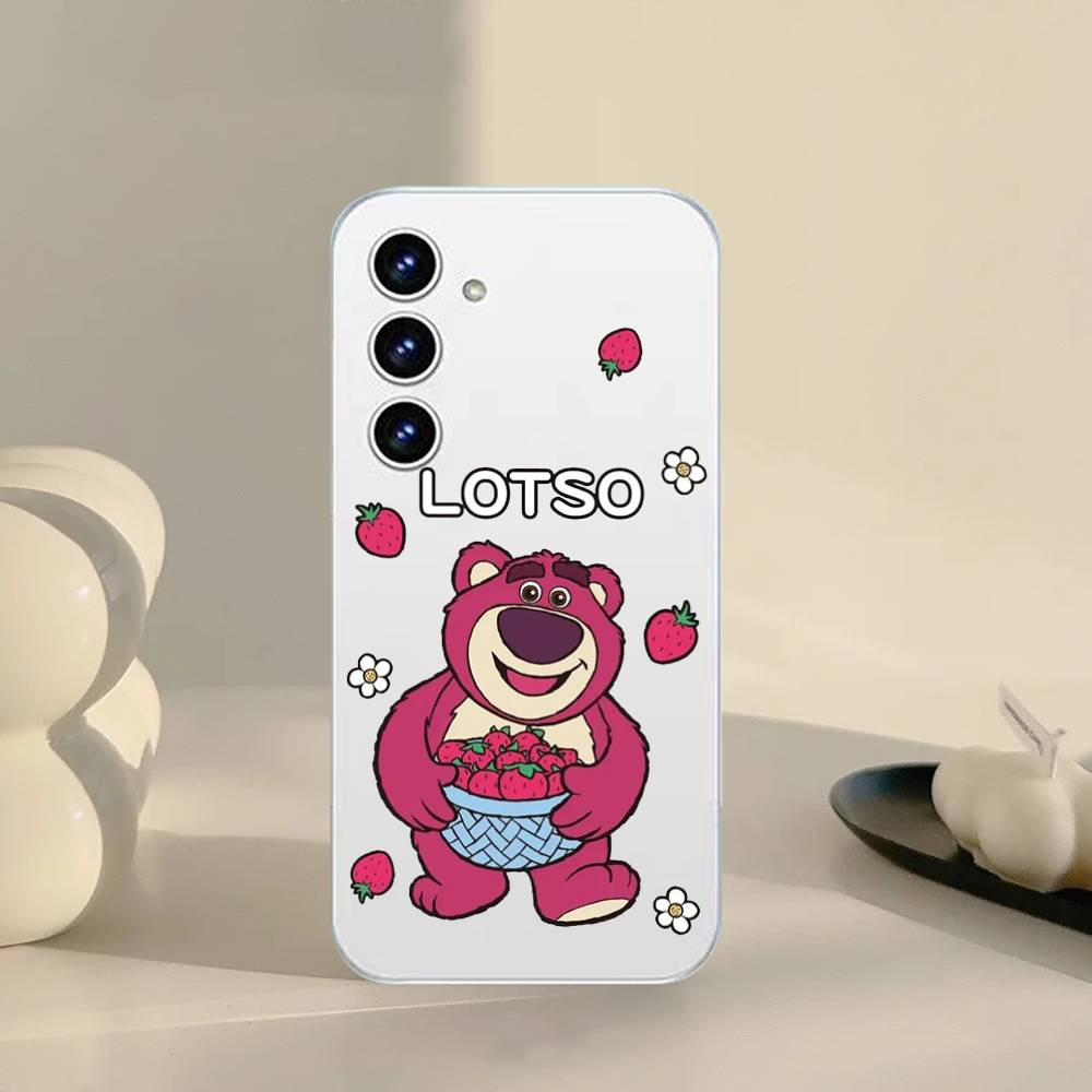 Cute L-Lotso Phone Case For Samsung Galaxy S21 S22 S23 S24 S25ULTRA FE Ultra Plus5G A52S Transparent Cover