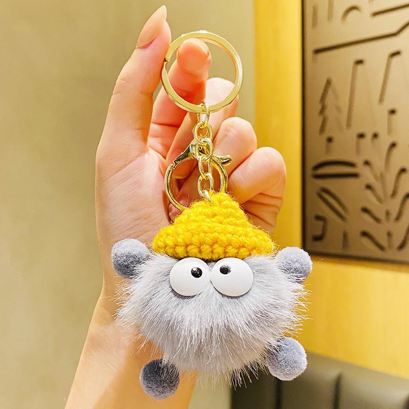 Cute Cartoon Plush Keychain With Yarn Hat Great For Festive Party Favors