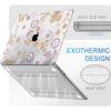 Coque de protection - MacBook - Pro 16 Pouces - Motif Fleur Vintage - PC Rigide - Antidérapante