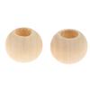 100 Stück große, runde, lose Holzperlen, 12 mm