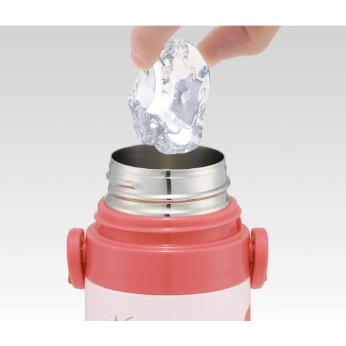 Skater Children's Water Bottle 2WAY Direct Drinking Cup Type Strawberry Strawberry Pink 350ml (When Drinking) 420ml (When Drinking Directly) Stainless