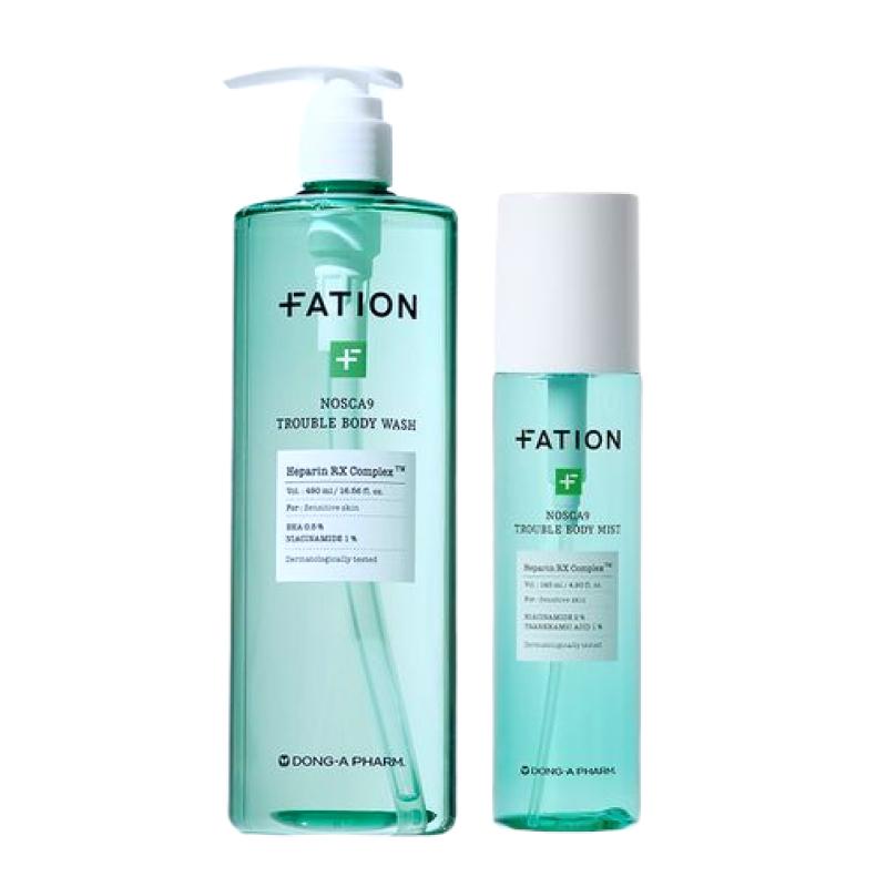 FATION Nosca9 Trouble Care Body Set (Body Wash 490ml + Body Mist 145ml)