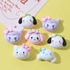 10 Pcs New Mini Kawaii Cartoon Animal Kitten, Rabbit Series Resin Scrapbookdiy Miniature Ornament Accessories A35