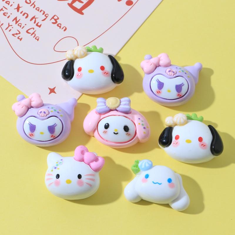 10 Pcs New Mini Kawaii Cartoon Animal Kitten, Rabbit Series Resin Scrapbookdiy Miniature Ornament Accessories A35