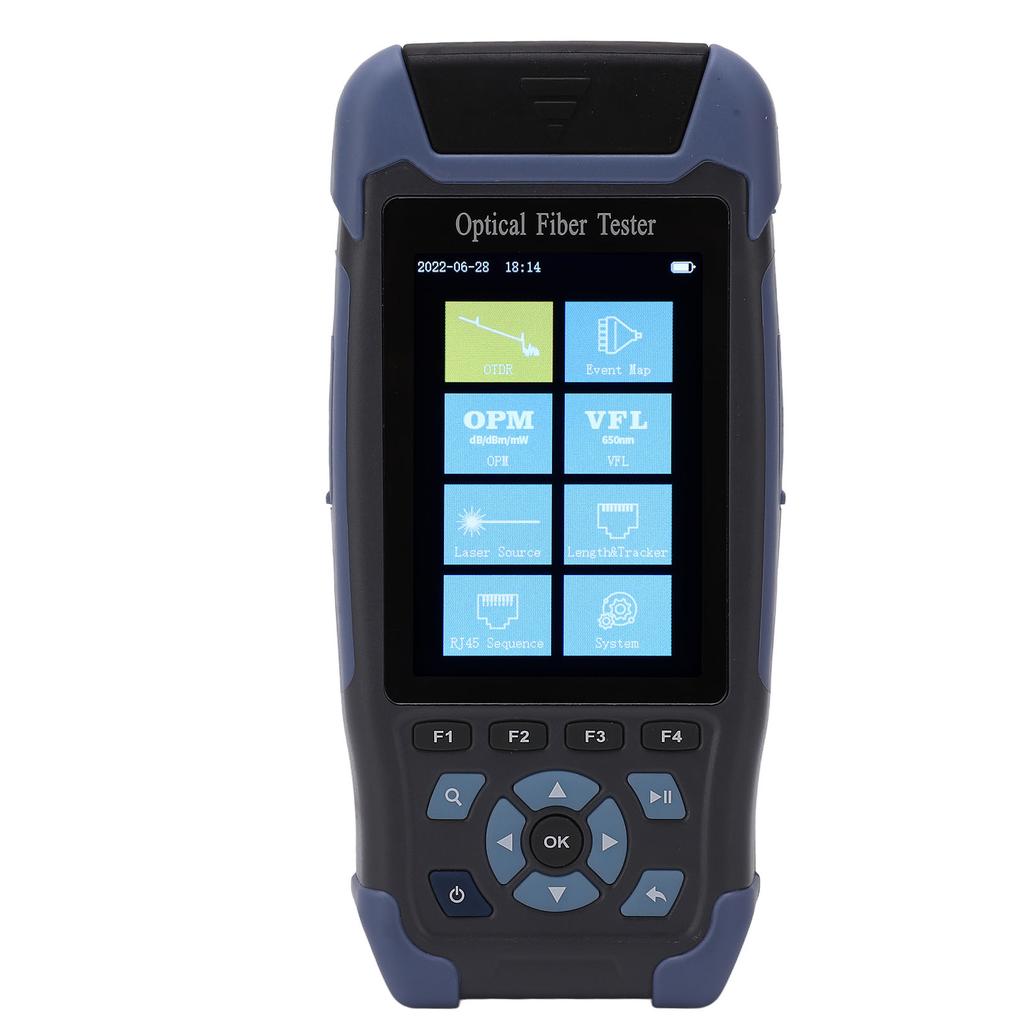 Optical Time Domain Reflectometer 9 in 1 Dual Wavelength 3.5in Color Display Fiber Optical Cable Tester 110‑240V