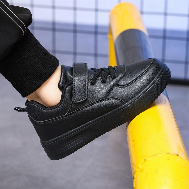 New Leather Kids Running Shoes Fashion youngsters teens Casual Walking student fashion Sneakers Breathable Soft Children Sport