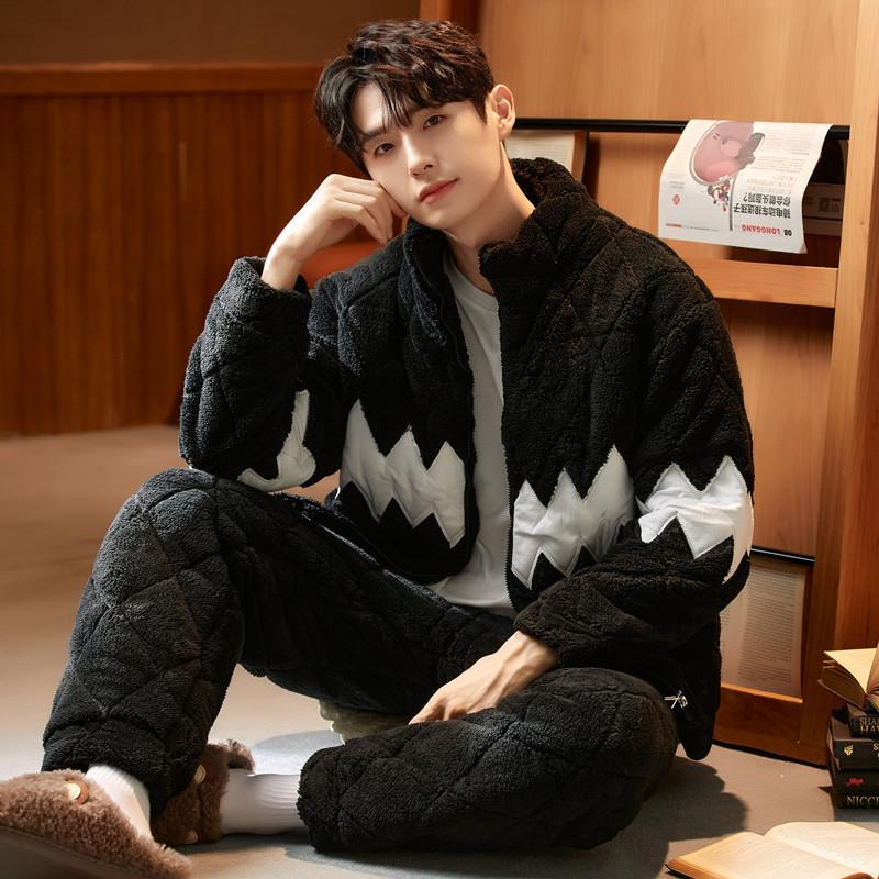 Super Thick Thermal Pajamas Men`S Winter