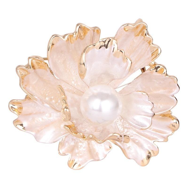 New Alloy Brooch High-end Niche Women's Peony High-end Pin Coat Suit High-end Versatile Brooch