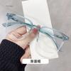 4 New Retro Anti-Blue Light Glasses Girl Square Frame Plain Glasses Blue Light Bezel Transparent Eyewear Glasses For Women