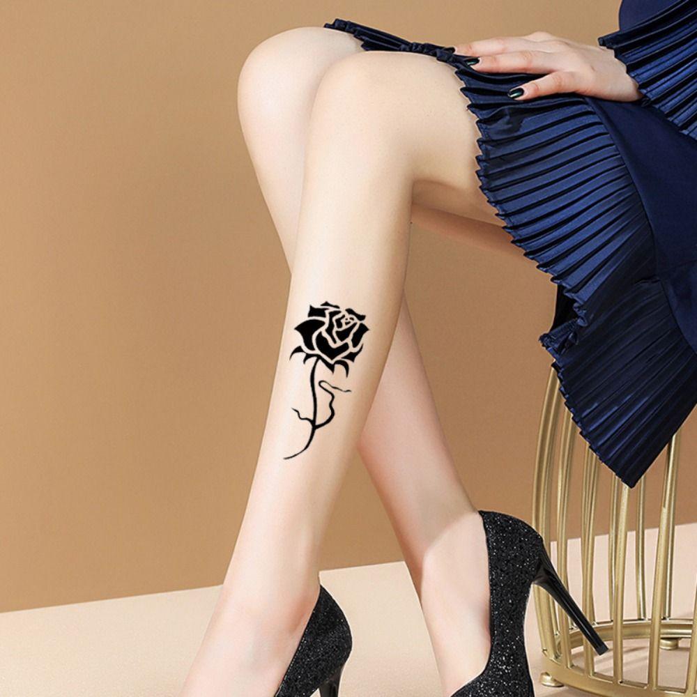 5/10/20/30/50 Pcs Rose/ Butterfly Pattern Butterfly Tattoo Stickers Flower Tattoo Stickers  Women