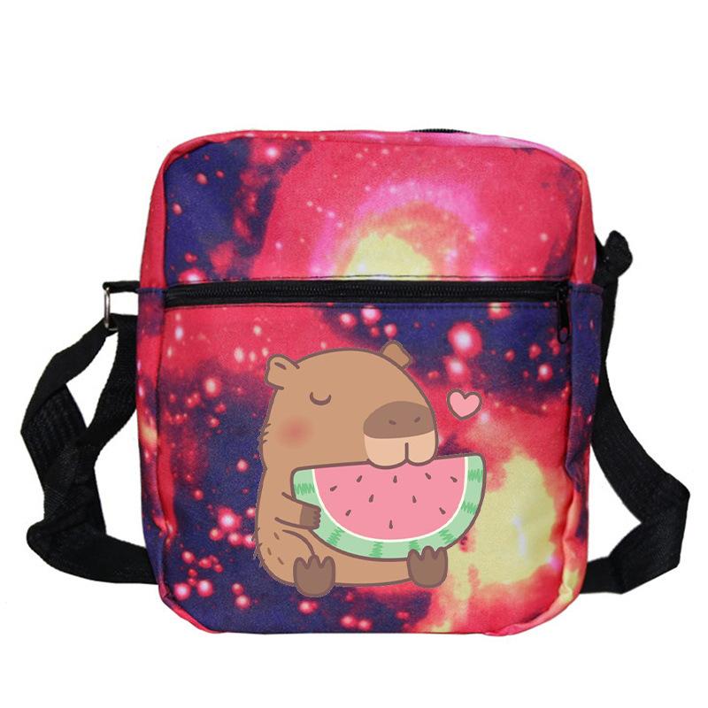 Fashion Versatile Children'S Portable Shoulder Bag Printed Trend Multifunctional Oblique Span Bag