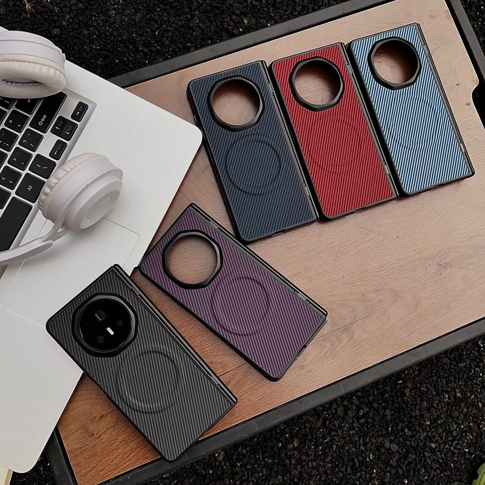Für Huawei Honor Magic V5 Hülle Harte Kohlefaser Magnetisch MagSafe Schutz-Rückabdeckung Hülle Für Honor Magic V5 V3 Handyhülle
