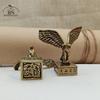 Solid Brass Vintage Lucky Eagle Seal Figurines Miniatures Desk Ornament Home Feng Shui Decoration Crafts Accessories Collections