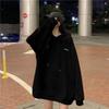 Women Plus Size Loose Fit Hooded Sweatshirt Korean Style Casual Top For Students