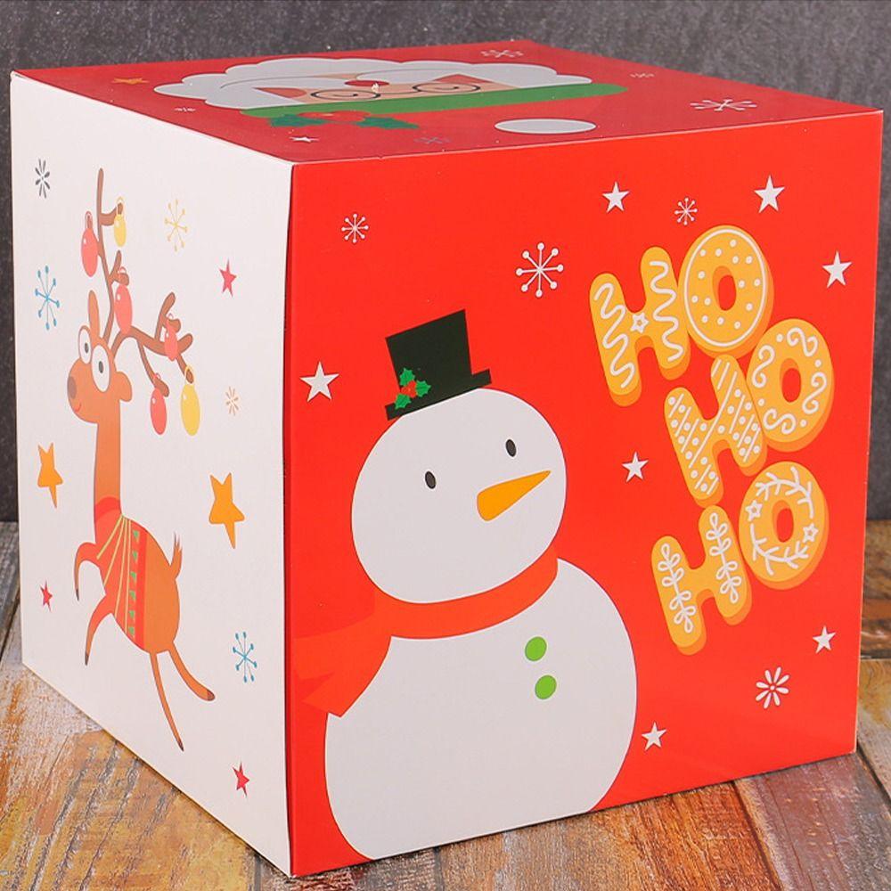 Cartoon Xmas Candy Gift Box Cute Merry Christmas Decorations Christmas Paper Gift Box  Party Favors