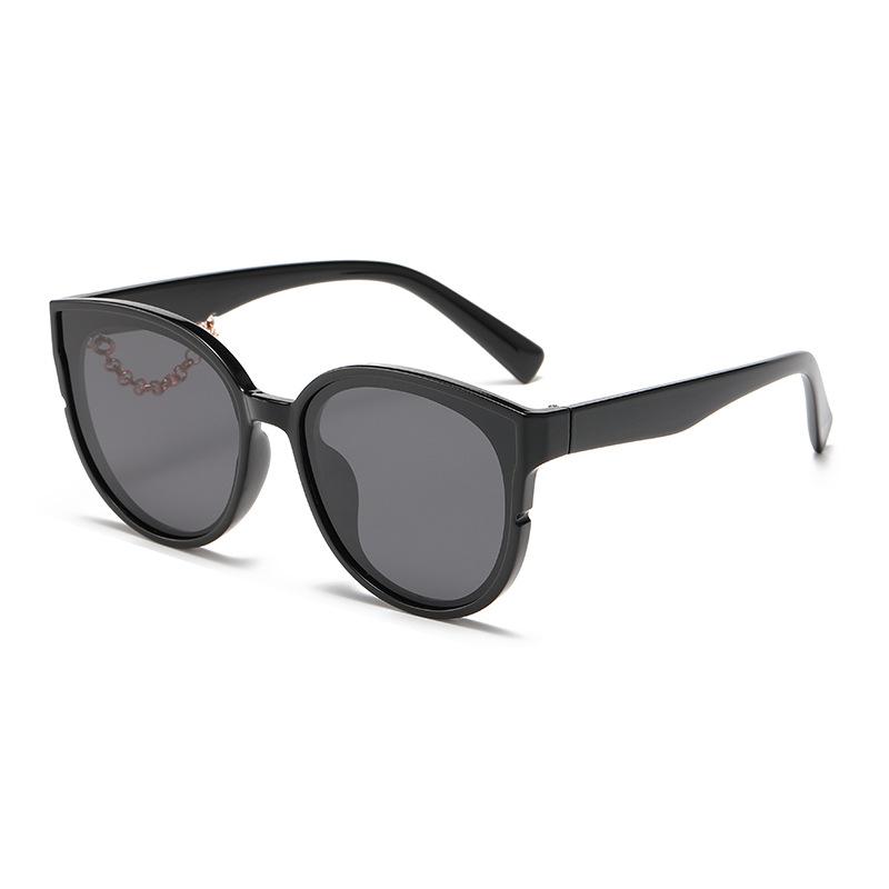 JYL TS Unisex Korean Cat-Eye Polarized - Chain-Attached Trendy Shades 8938