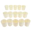15Pcs Disposable Tasting Cup Wooden Decorated Lightweight Dessert Cup for Home Bars Restaurants