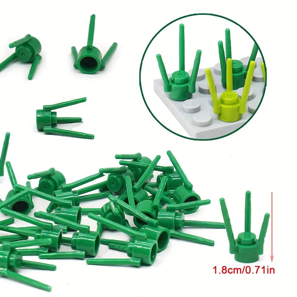 50pcs MOC Parts 3741 Plant Flower Stem Holder Building Blocks Street Plants Flowers Decoration Assembled Bricks Toys for Gifts