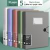 Transparent A4 Document Binder with Multi-Layer Insert Pages for Loose-Leaf Organization