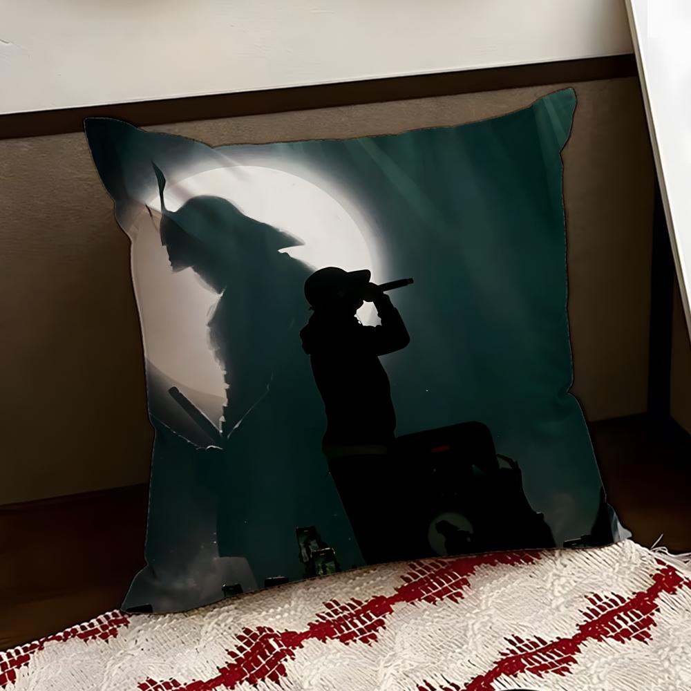 BBeny JJr Rapper Cushion Cover Reversible Soft Durable Pillow Cover Home Car MultiScene Use for Daily Comfort