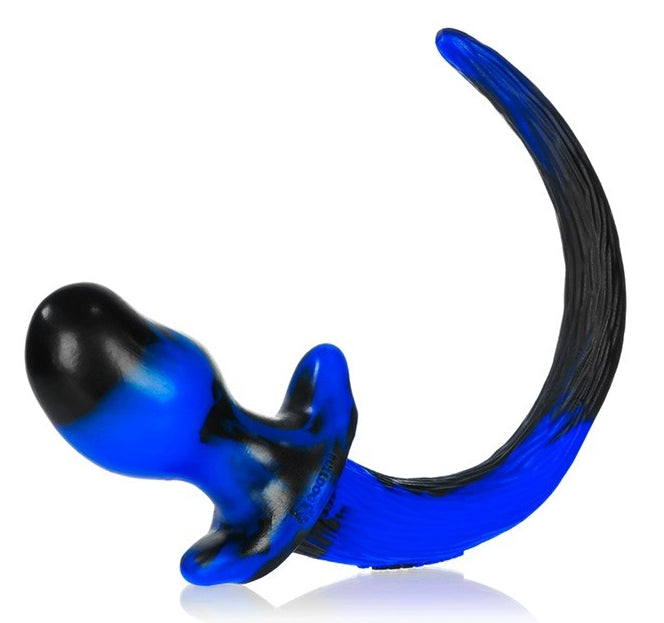 Butt Plug Dog Tail Swirl 8.5 X 5 Cm Blue - Oxballs - Puppy Play, Dildos Tail