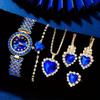 Ceyin European and American Women's Watches, Rhinestone Jewelry, Colored Diamond Quartz Watches, Women's Watches, Exquisite Sets