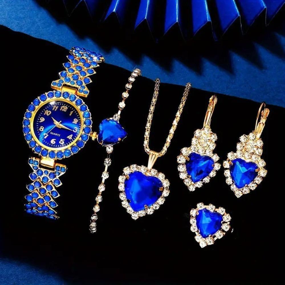 Ceyin European and American Women's Watches, Rhinestone Jewelry, Colored Diamond Quartz Watches, Women's Watches, Exquisite Sets
