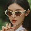 Korean version of trendy cat eye sunglasses UV protection 2026 new polarized small frame sunglasses square round face glasses to take pictures
