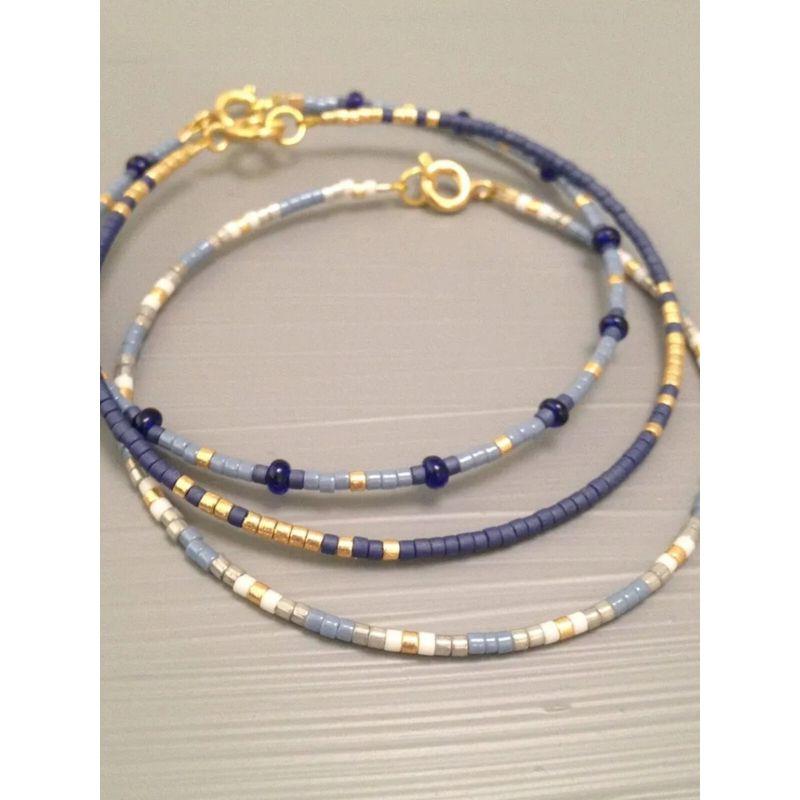 INS Niche Fashion Retro Style Miyuki Bead Woven Handmade Beaded Extremely Fine Girl Twin Small Bracelet Female