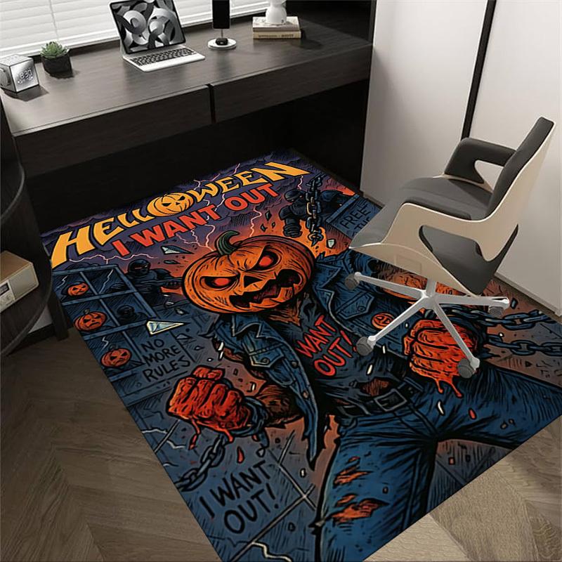 

1pc Pumpkin Head Want Out Carpet, Office Rug Outdoor Mat Home Decor Area Carpet Festival 60cm by 90cm