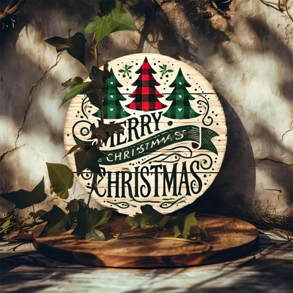 Vintage Metal Wall Art Christmas Tree Sign Home Decor Gift