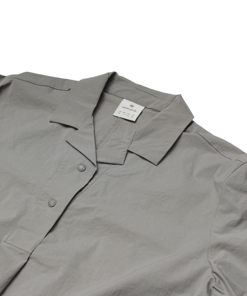 Snow Peak Cooling Root Collared Beige Casual Dress Dress, Medium, Grey, Women's,