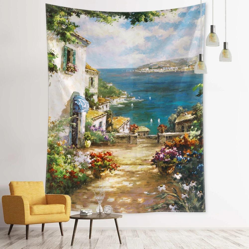 Oil Painting Forest Decoration Tapestry Bedroom Living Room Tapestry Home Wall Decoration Tapestry