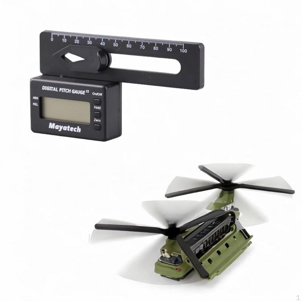Digital Pitch Gauge for RC Helicopter,Detachable Easy To Use Sturdy Lightweight Precision