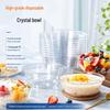 Disposable Aviation Food-Grade Crystal Bowl - Transparent, Thick, and Durable Plastic for Desserts and Hot Pot