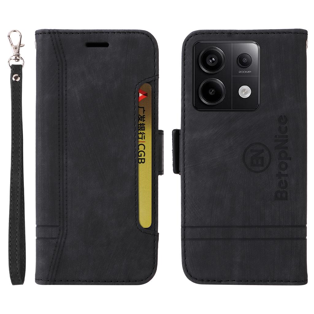 BETOPNICE 001 для Xiaomi Redmi Note 13 Pro 5G/Poco X6 5G Чехол Кожаный кошелек Чехол для смартфона