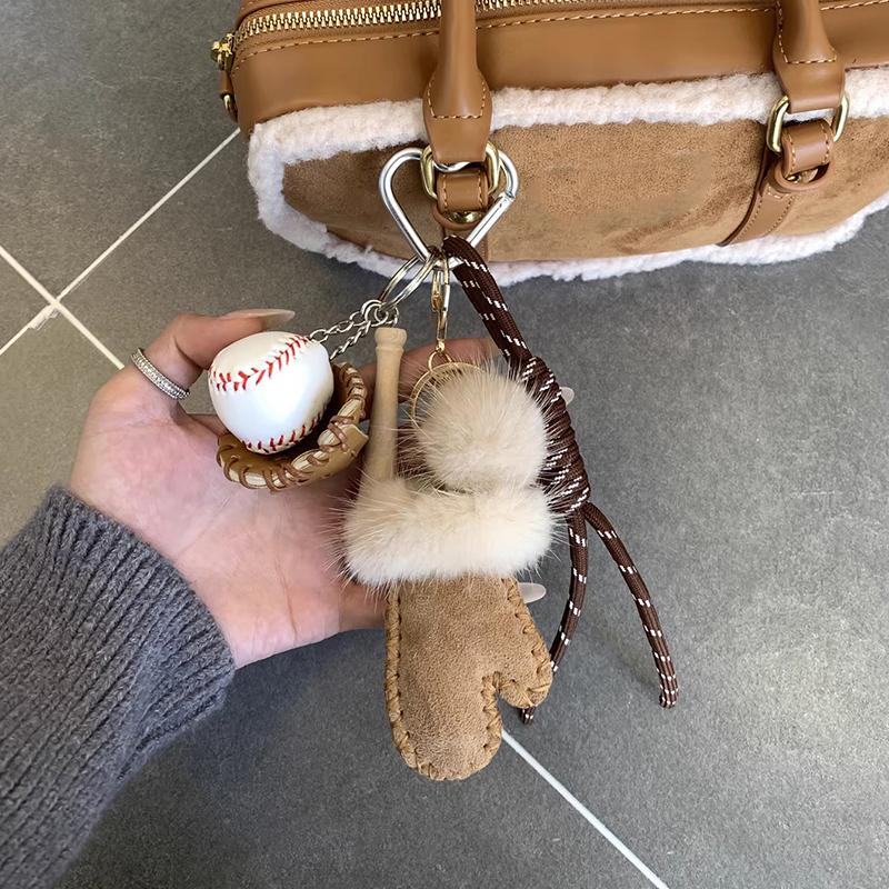 Bag Charm Mink Fur Bag Pendants Mini Gloves Cute Sweet Bag Accessories Multifunctional Charm