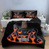 Guitar with Flame Print Bedding Set Bedding set (1 duvet cover, 2 pillowcases, duvet not included)
