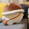 Mushroom Plush Toy Cute Soft Stuffed Mushroom Decorative Pillow for Kids Sofa Couch Sleeping 35cm Coffee
