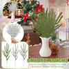 Simulated Christmas Branches, Simulated Green Plants, Christmas Home Garden Decorations, Christmas Tree Decorations