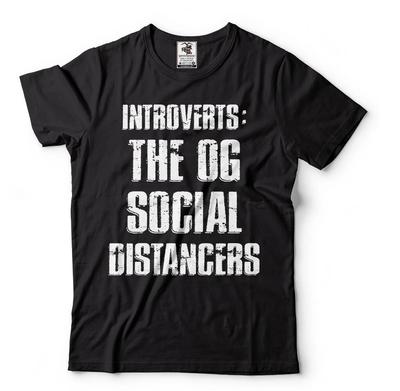 Introverts Social Distancing Funny T-shirt Virus Outbreak Control Awareness Tee