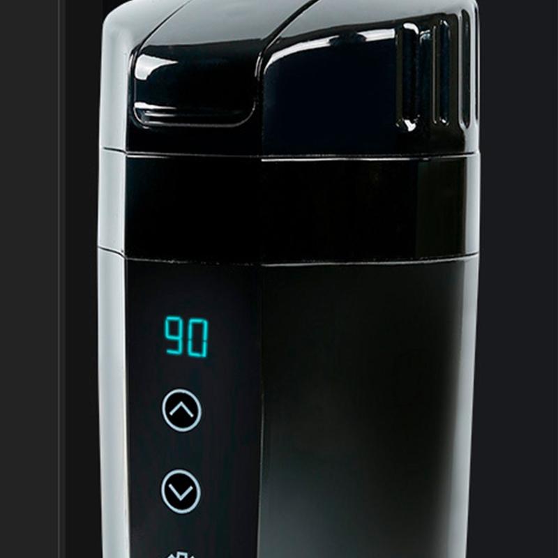 Portable Car Heating Cup Stainless Steel Water Warmer Bottle Car Kettle Coffee Mug LCD Display Temperature 400ML Durable