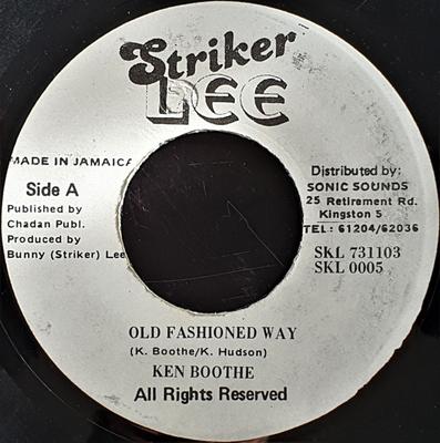 7inch Record KEN BOOTHE - Old Fashioned Way / Redemption Song SKL0005 Striker Lee Jamaica Reggae, Ska & Dub Used