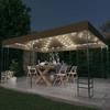 VidaXL Gazebo with LED String Lights Garden Belvedere Outdoor Pavilion Reception Tent Marquee 3070310